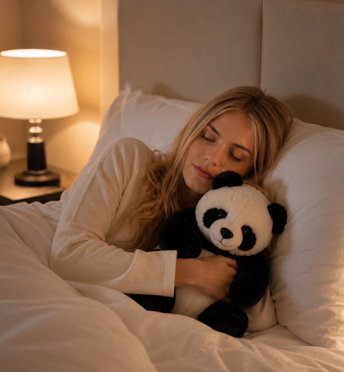 panda weighted stuffed animal nuzzle cove